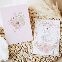 Petite coccinelle arc en ciel rose Baby Shower