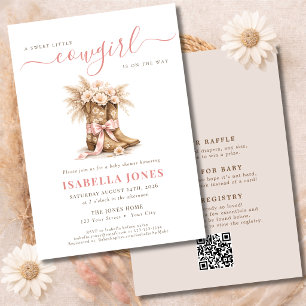 Invitation Petite Cowgirl Demoiselle D'Honneur Baby Shower To