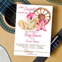 Petite cowgirl sur le chemin baby shower de chevau