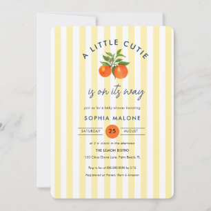 Invitation Petite cravate sur son chemin Baby shower Citrus