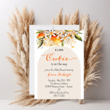 Petite Cutie Baby shower orange Citrus Tangerines
