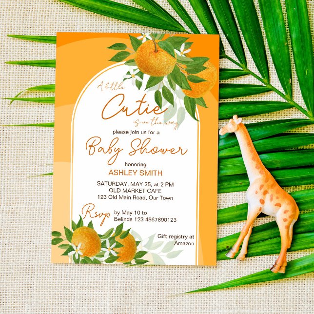 Invitation Petite Cutie Citrus oranges été oh baby shower (Créateur téléchargé)