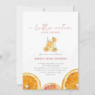 Invitation Petite Cutie Oranges Baby shower fille