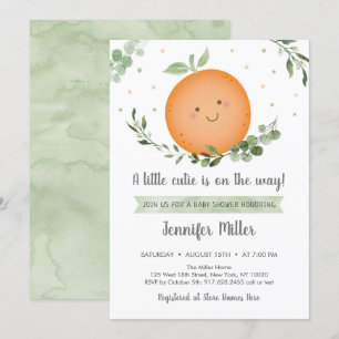 Invitation Petite Cutie Verdure Baby shower neutre