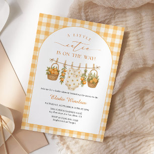 Invitation Petite Douceur Citron Orange Baby Shower