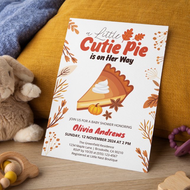 Invitation Petite Douceur Citrouille Épices Baby Shower d'Aut (Créateur téléchargé)