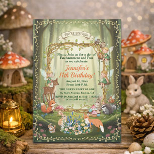 Invitation Petite Fée Fantaisie Anniversaire 11 ans