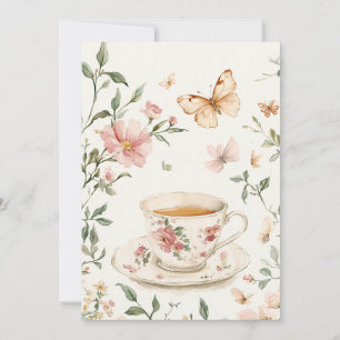Invitation Petite Fête Bébé Little Blooms   Rose & Sage