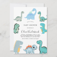 Petite Fête de Bébé Dinosaure Mignon