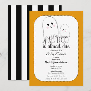 Invitation Petite Fête Prénatale BOO pour Bébé Fantôme d'Hall