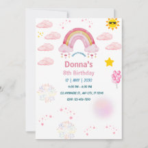 Petite fille arc-en-ciel mignonne aquarelle rose p