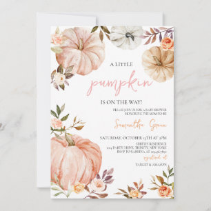 Invitation Petite Fille Citrouille Baby Shower