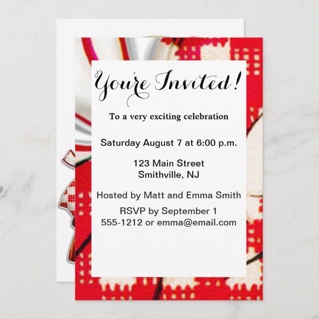 Invitation Petite fille retro vintage poupée (Devant / Derrière)