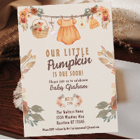 Petite ligne Citrouille Baby shower d'automne