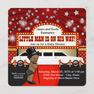 Invitation Petite Limousine Star de Cinéma Baby Shower Ethniq