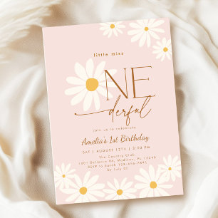 Invitation Petite Mademoiselle Merveilleuse Daisy 1er Anniver