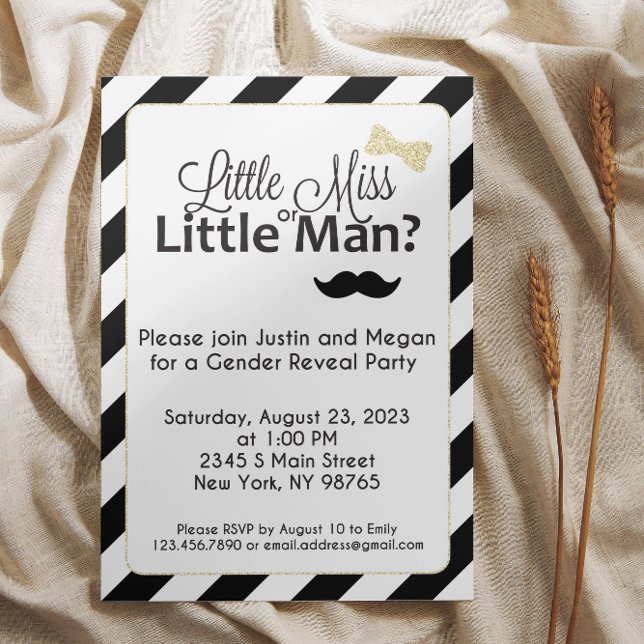 Invitation Petite Miss ou Petit Homme Genre Reveillez Invitat (Créateur téléchargé)
