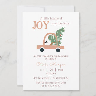 Invitation Petite Offre De Joie Baby shower De Voiture De Noë