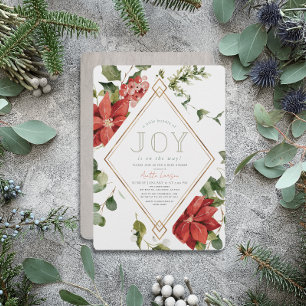 Invitation Petite offre de vacances Joy Baby shower floral