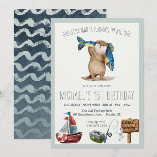 Invitation Petite pêche à la louche 1er anniversaire Invitati