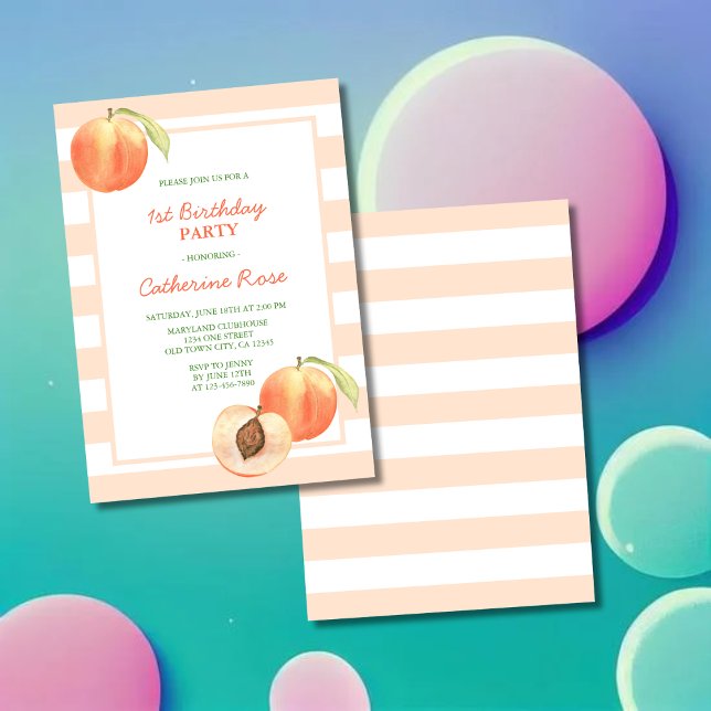 Invitation Petite Petite Pêche Grève Fille Anniversaire (Créateur téléchargé)