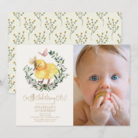 Petite poussette et papillon fille 1er anniversair