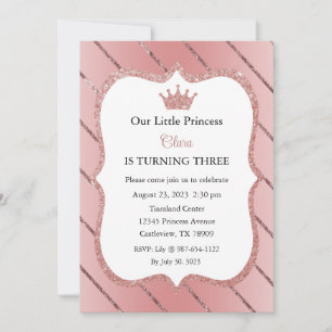 Invitation Petite Princesse, Anniversaire Princess
