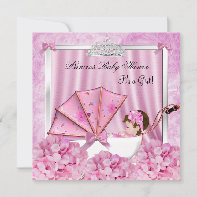 Invitation Petite princesse Baby shower bébé fille (Devant)