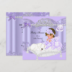Invitation Petite Princesse Baby Shower Fille Lavande Violet