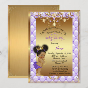 Invitation Petite Princesse, Baby shower Invitation,