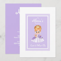 Petite princesse blanche et violette anniversaire 