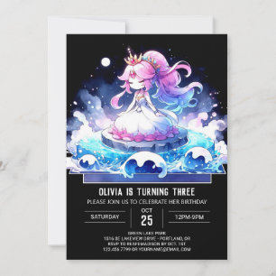 Invitation Petite princesse magique Anniversaire