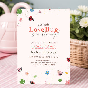 Invitation Petite Punaise d'Amour Fleuriste Baby Shower