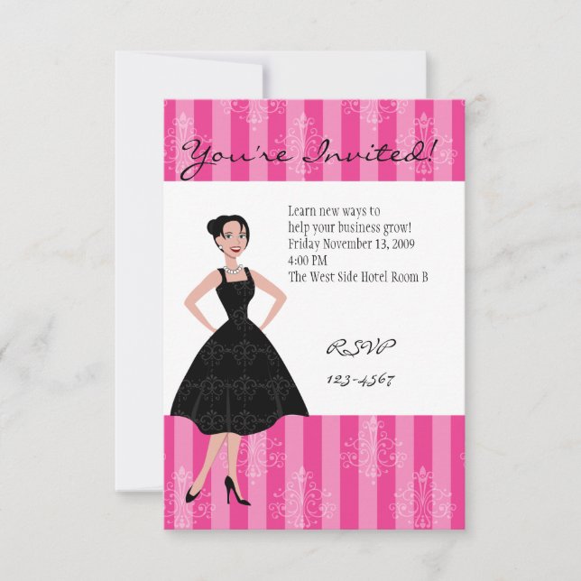 Invitation petite robe noire (Devant)