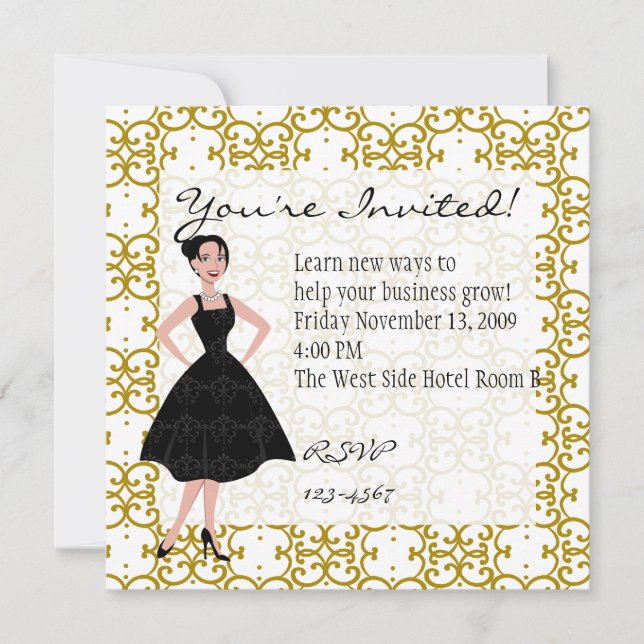 Invitation petite robe noire (Devant)