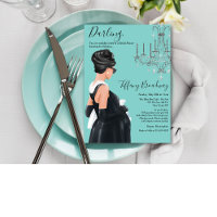 Petite robe noire Baby shower en verre bleu
