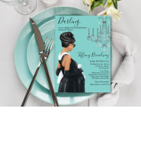 Petite robe noire Baby shower en verre bleu