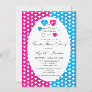 Invitation Petite Saint Valentin - Révélation de genre