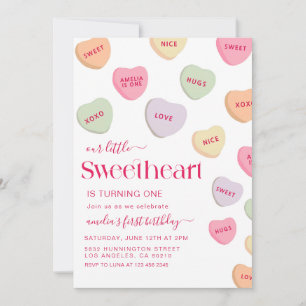 Invitation Petites bonbons amoureuses Valentines Jour anniver