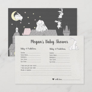 Invitation Petites Bunnies   Jeu de devis de Baby shower jume