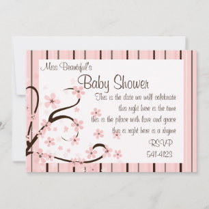 Invitation Petites fleurs roses