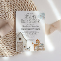 Petits animaux de pépinière de ferme Baby shower d