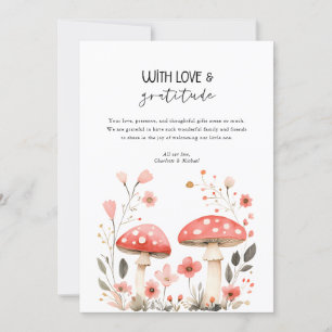 Invitation Petits Champignons Fête Prénatale Fleur Sauvage Re