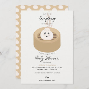 Invitation Petits Coeurs déchiquetants Baby shower neutre pou