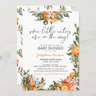 Invitation Petits cuties Twins ou Multiples Baby shower