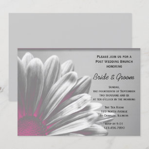 Invitation Petits Fleurs Roses pour le Brunch d'Après-Mariage