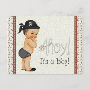Invitation Petits Pirates Garçons Baby shower Nautique