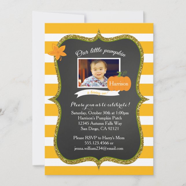 Invitation Peu d'invitation d'anniversaire de photo de (Devant)