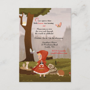 Invitation Peu d'invitation rouge de fête d'anniversaire de
