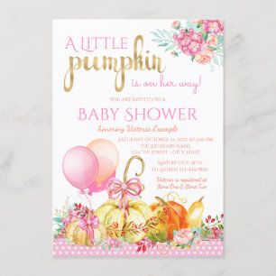 Invitation Peu d'invitations de baby shower d'automne de